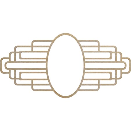 Elizabeth Wood Fretwork Pierced Ceiling Medallion, Birch, 36"W x 18"H x 9 7/8"IW x 17"IH x 1/4"T